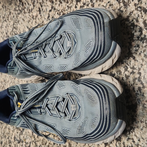 HOKA One One Bondi 6 Men's Blue Running Shoe Size 12.5 - Picture 3 of 9